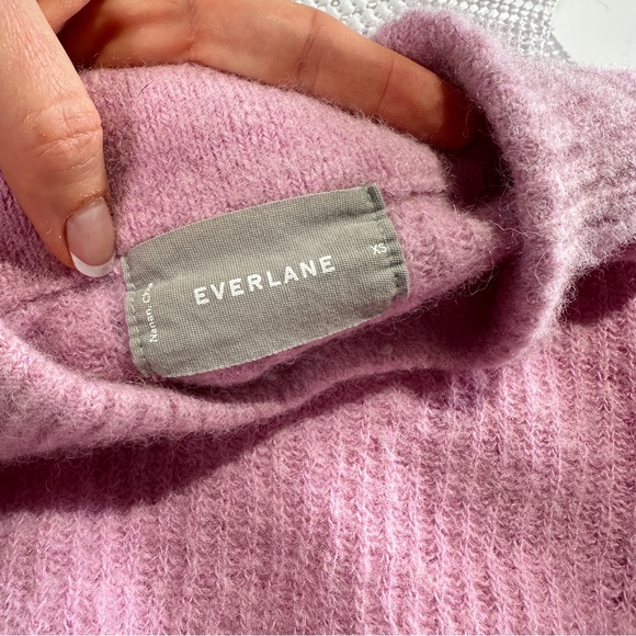 Everlane alpaca mock neck cozy ribbed sweater XS pink - Picture 7 of 11